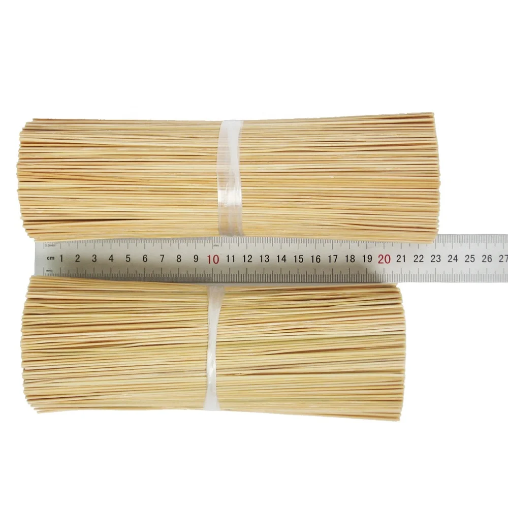 Natural Material Dia 1.3mm 8 & 9 Inch Customized Length Round Bamboo Stick for Making Incense