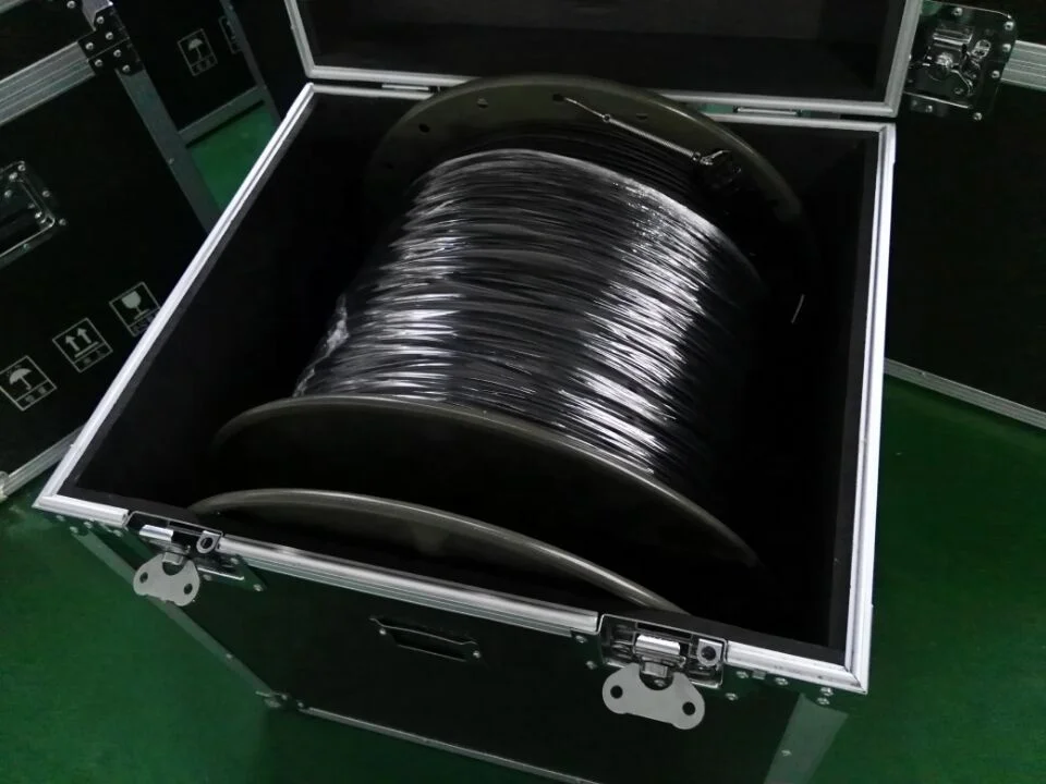 300m 12-core 5.0mm Single Mode Armored  Fiber Patch Cord Mobile Fiber Optic Universal Cable on Suitable Cable Drum