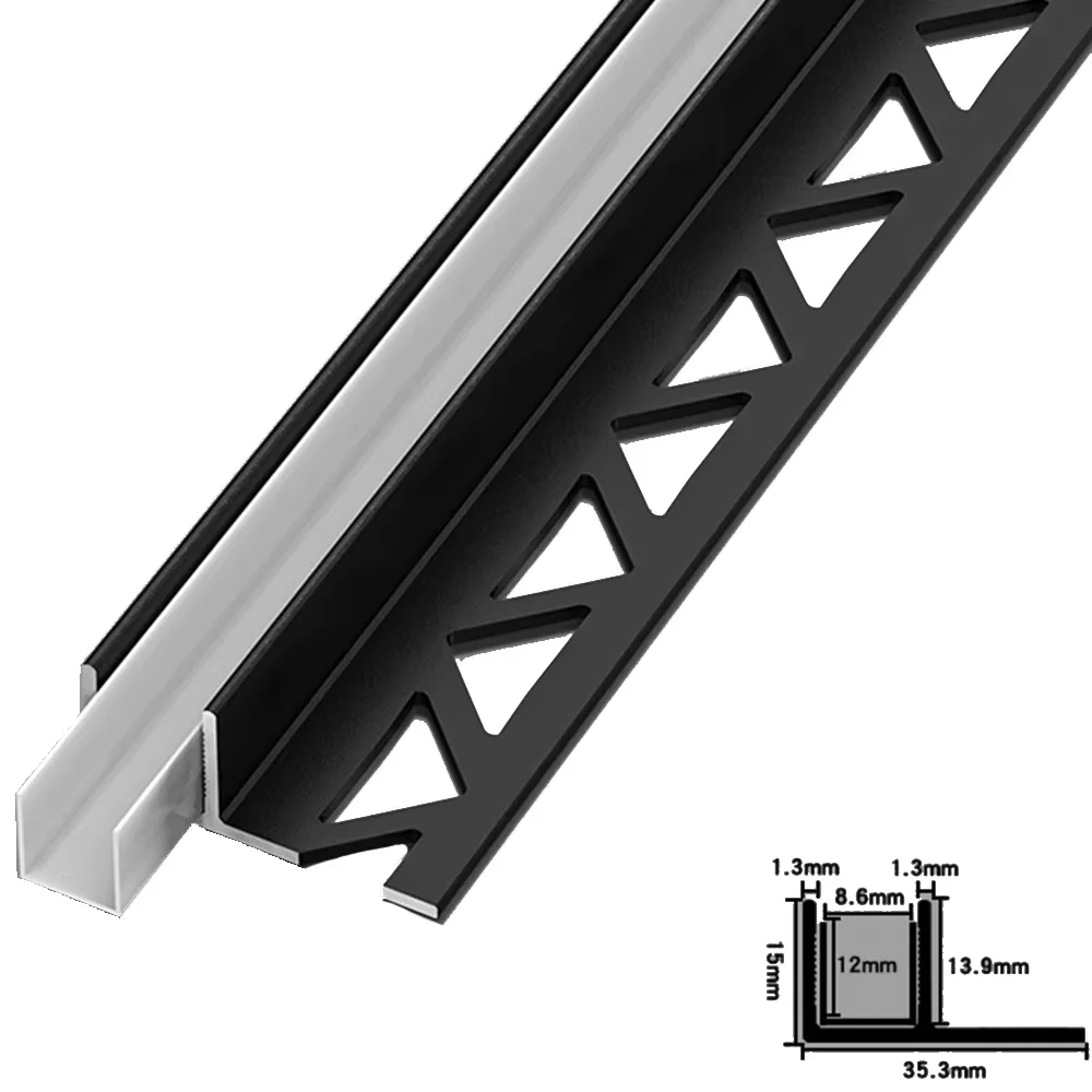 Aluminium U-shaped Channel F shape channel aluminum extrusion profile for shower room
