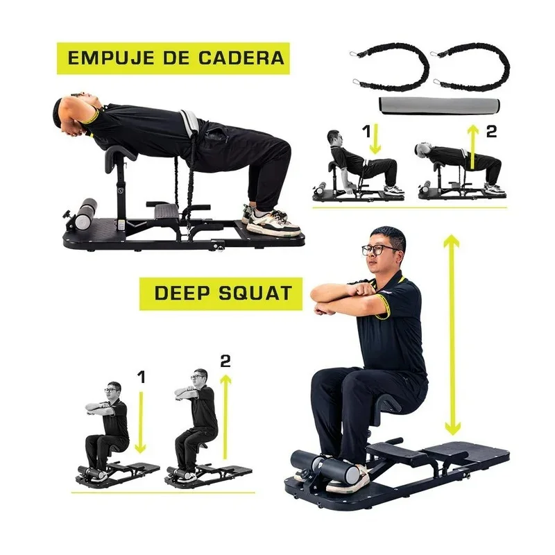 Deep Squat, Hip Thrust, Lunge, Push-Up Complex Exercise Equipment home deportes fitness gym equipment