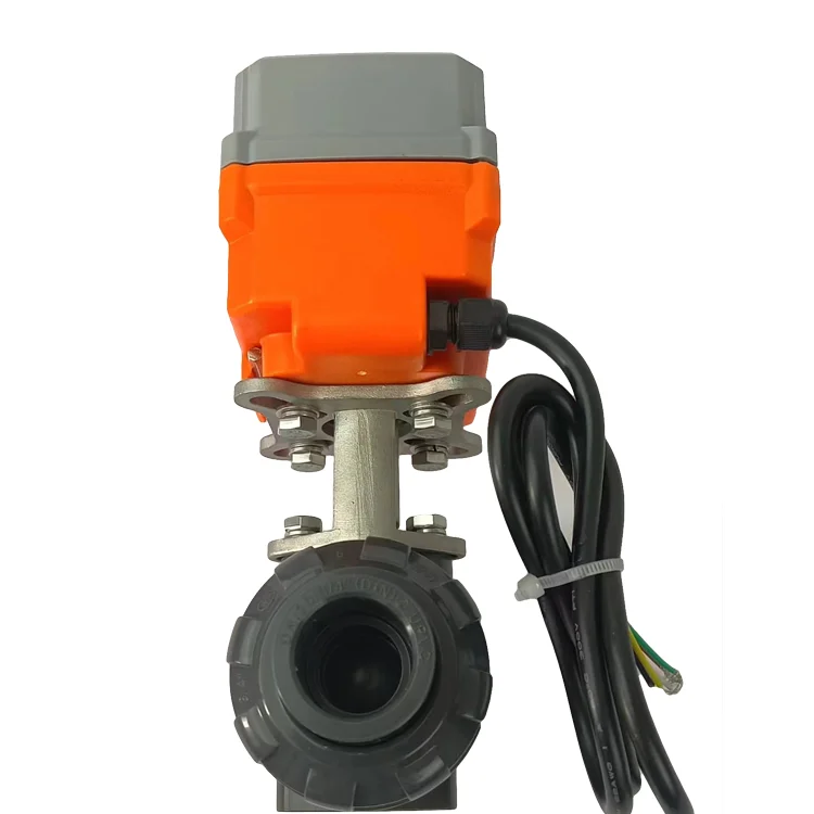 3 Ways Flange Pneumatic Ball Valve Stainless steel 304 Spring Returned pneumatic valve