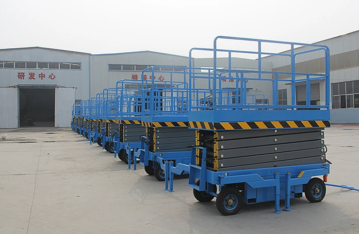 Electric Elevated Mobile Aerial Work Platform Hydraulic Automatic Scaffolding Scissor Lift