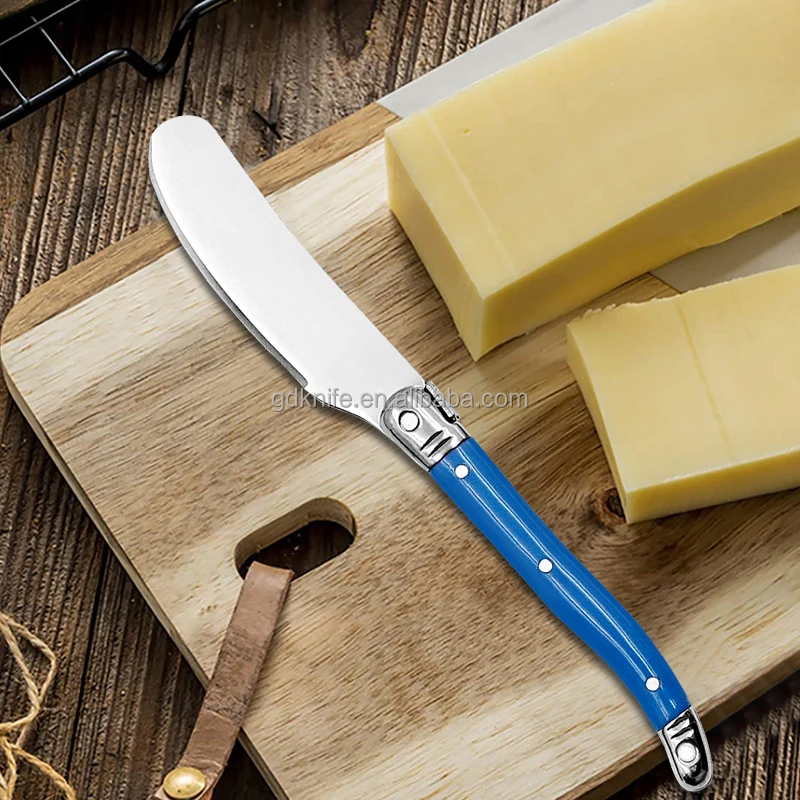 High quality cheap colorful handle stainless steel cheese butter knife
