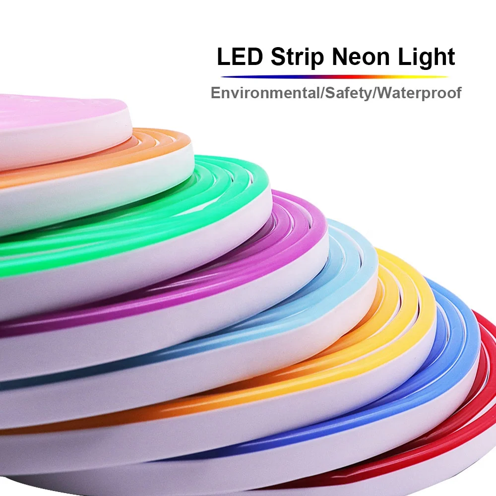 DC5V WS2812B 60/144leds/m Smart RGB Led Neon Lighting Strip  Individual Addressable Silica Gel Neon Rope Tube Strip Light