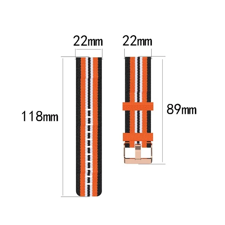 18mm 20mm 22mm woven nylon canvas watch band straps for amazfit BIP GTS GTR 42mm 47mm