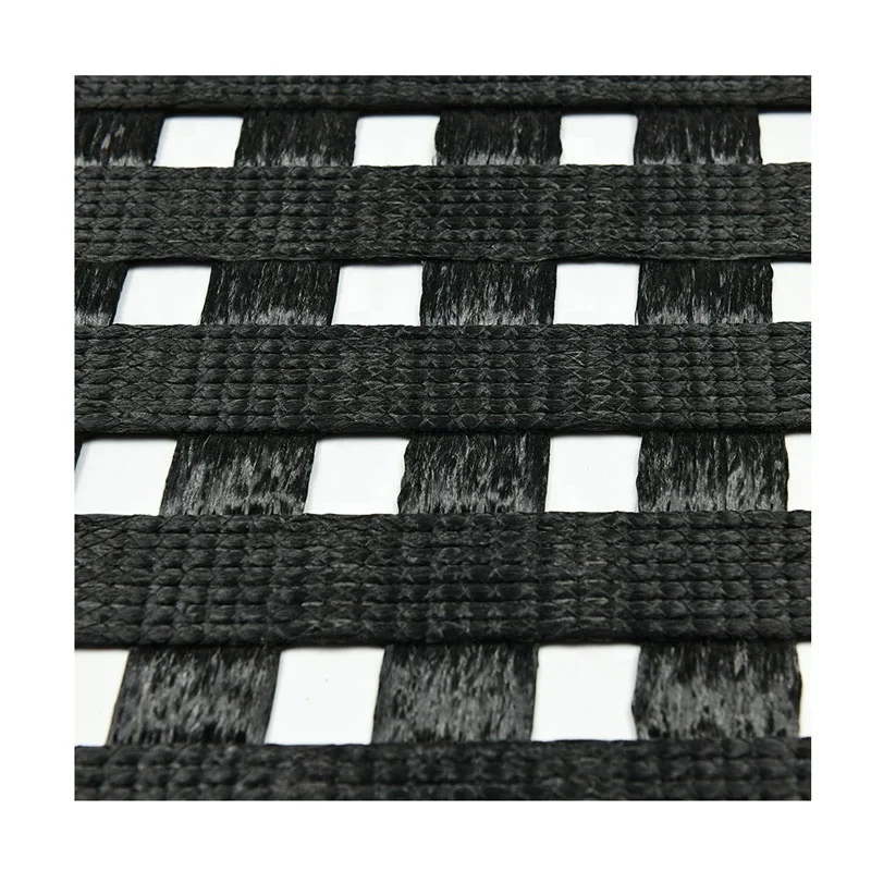 high tensile strength geogrid Polyester Geogrid 50KN 80KN 120KN 150KN 260KN 400KN 600KN 800KN 1200KN