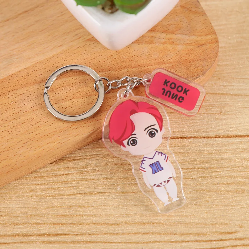 Cheap wholesale Promotional Keychain Double Side Printed Acrylic Keychain Kpop Stars Keychain