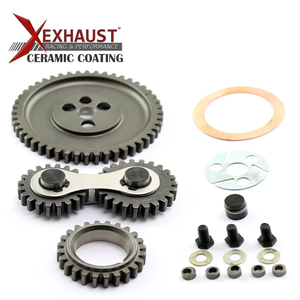 Dual Idler Quiet Timing Gear for Chevy 454 GM396 427 454 W offset bushing 65-94 rocker arms