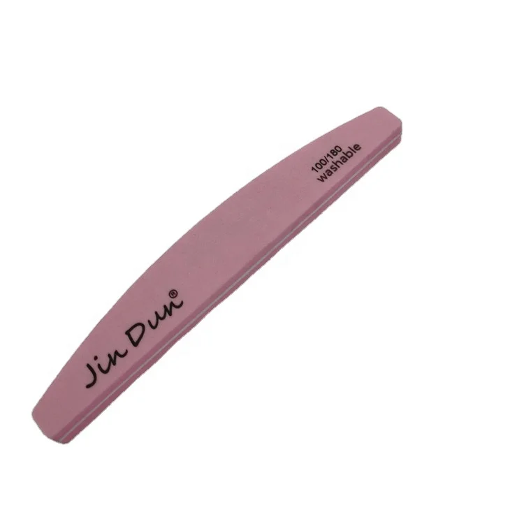 pink Nail File 100/180 Washable Good Quality Meniscus Style nail sponge