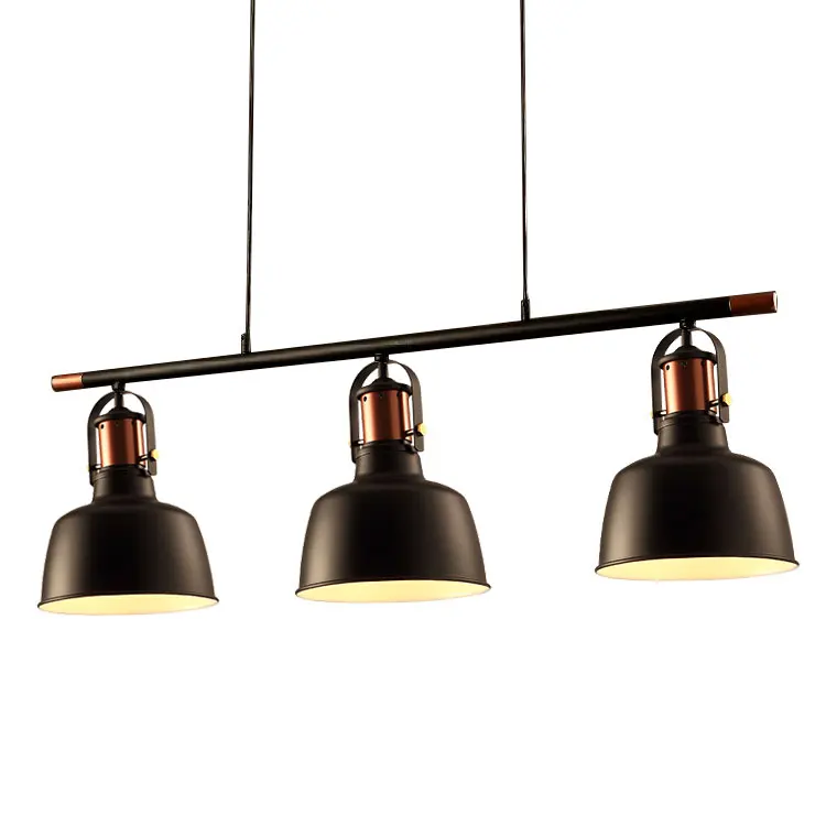 contemporary Vintage black hanging lamp round modern aluminum E27 pendant light
