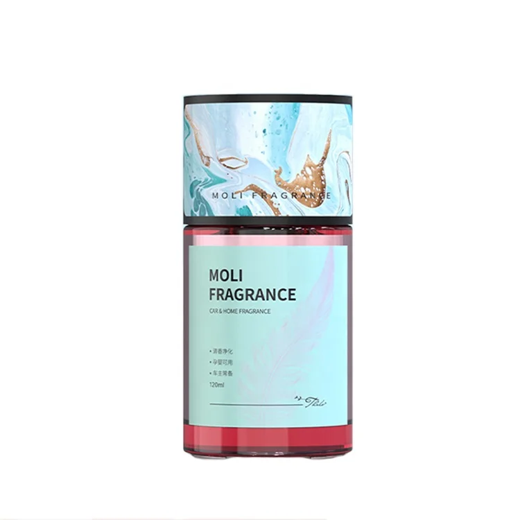 Private Label Customized Home Decoration Natural White Glass Jar Waterless Car Diffuser Essential Oil and Aroma