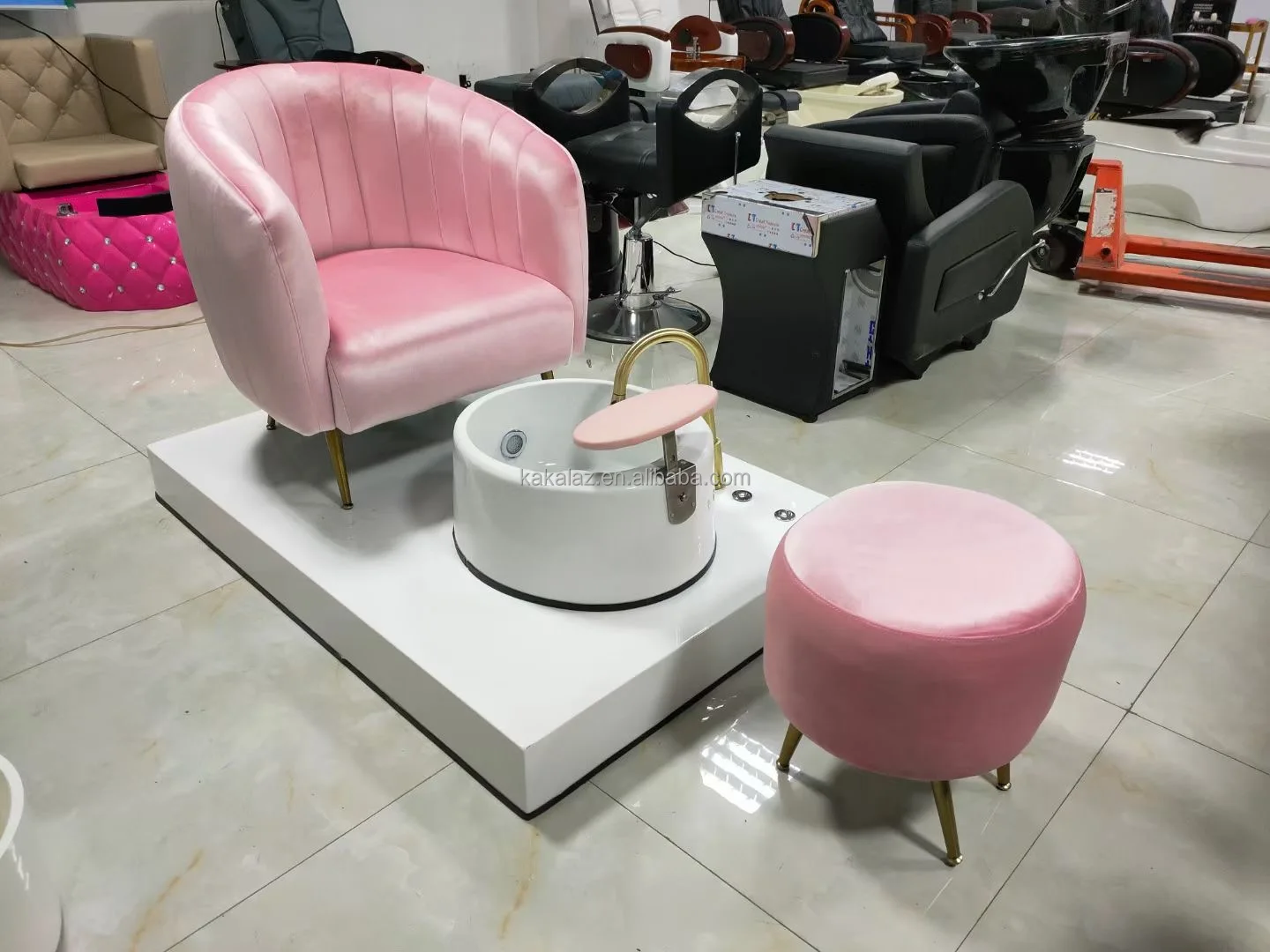 luxury pedicure chair pedicure sink with jets antique salon furniture