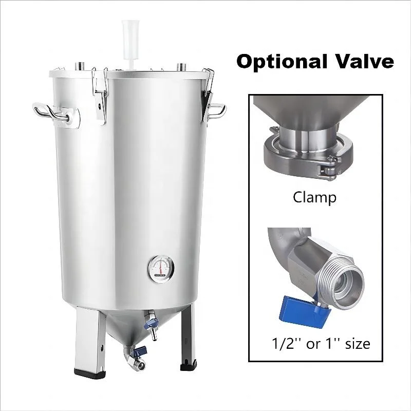 30l Conical Fermenter Home Beer Brewing Equipment Fermentor Fermentation Crock 304 Stainless Steel Fermentation Tank