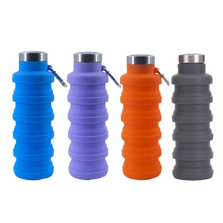 
Eco-Friendly BPA Free Food Grade silicone hot manufacturers collapsible portable water bottle 