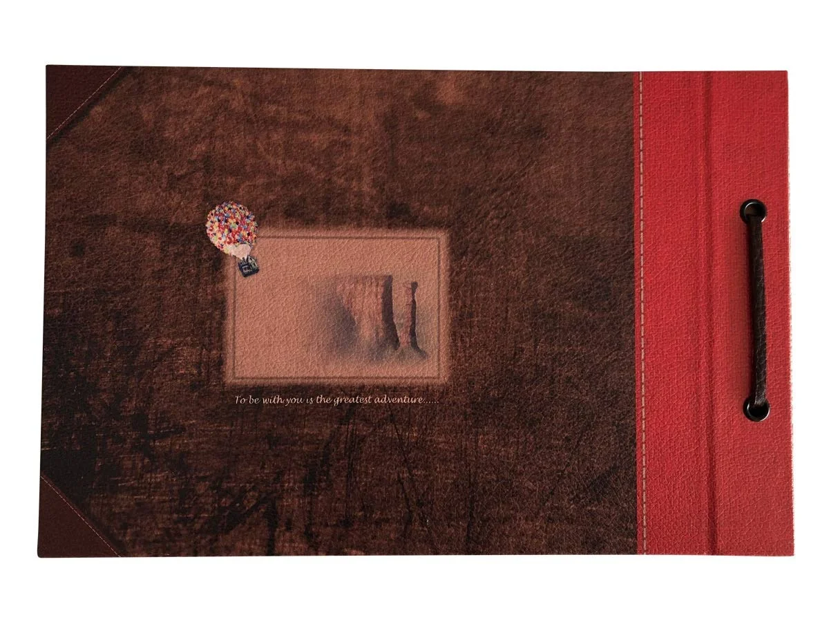Our Adventure Book Scrapbook, Vintage Photo Album,  PU Leather Cover, 11.6 x 7.5 inches, 60 Pages