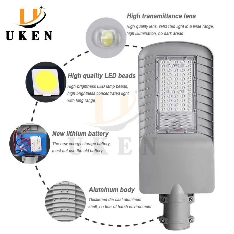 All In Two Street Lamp Set Price 5000 Watts Solar Panel with Pole Battery Housing Led Split Solar Street Light