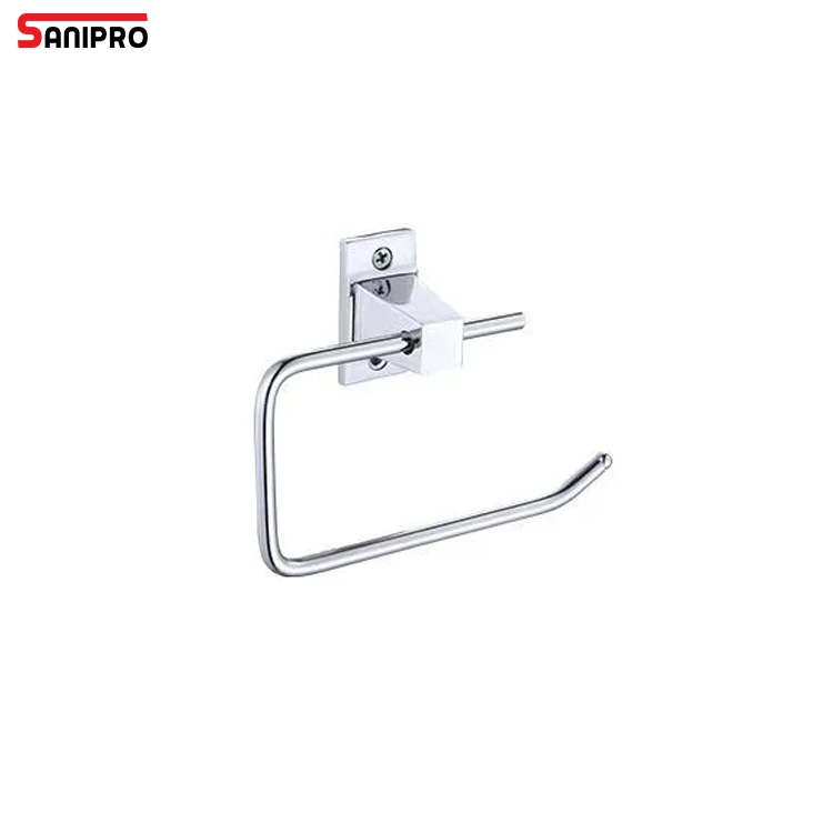 SANIPRO Cheap Washroom Bathroom Fitting Wall Mounted Paper Roll Dispenser Tissue Holder Metal Toilet Paper Holder