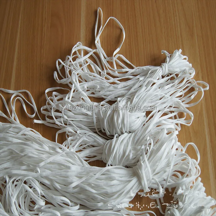 Manufacturers spot disposable mask rope round ear strap nylon 3mm mask elastic band white elastic rope