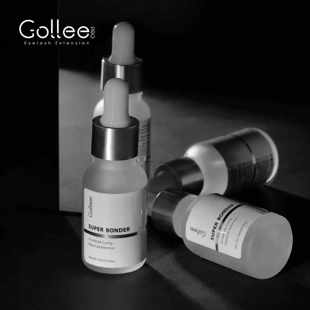 
Gollee Super Bonder Eyelash Extension Strongest Strong Lasting Without Cyanoacrylate Speed Up Dry Time Vegan Bulk Eyelash Glue 