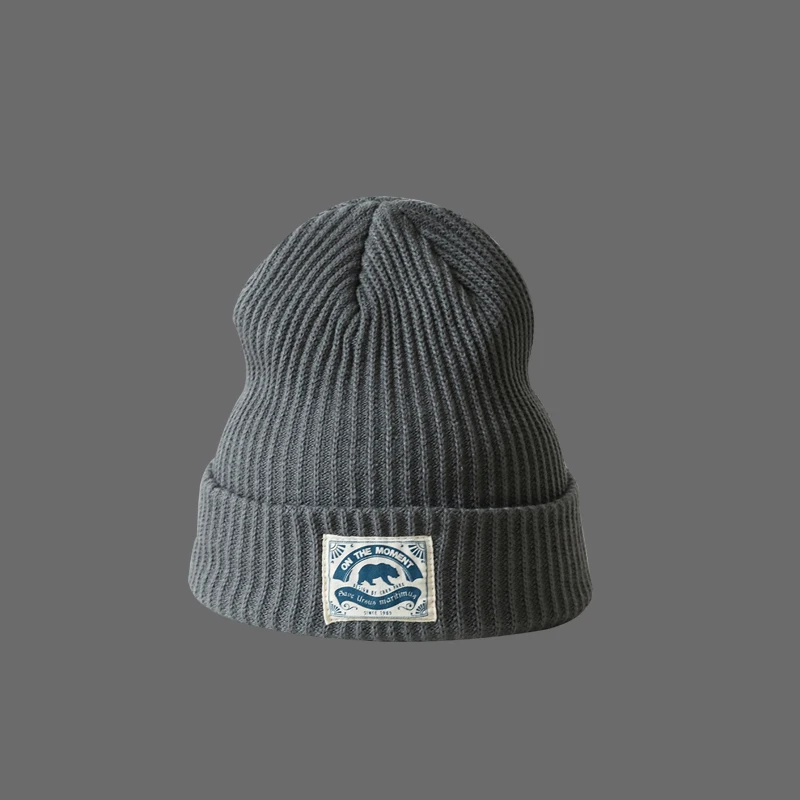 2023 Latest Personalized Gray String Bucket Hats Thermal Knit Beanie Hat Sport Baseball Cap With Custom Embroidered