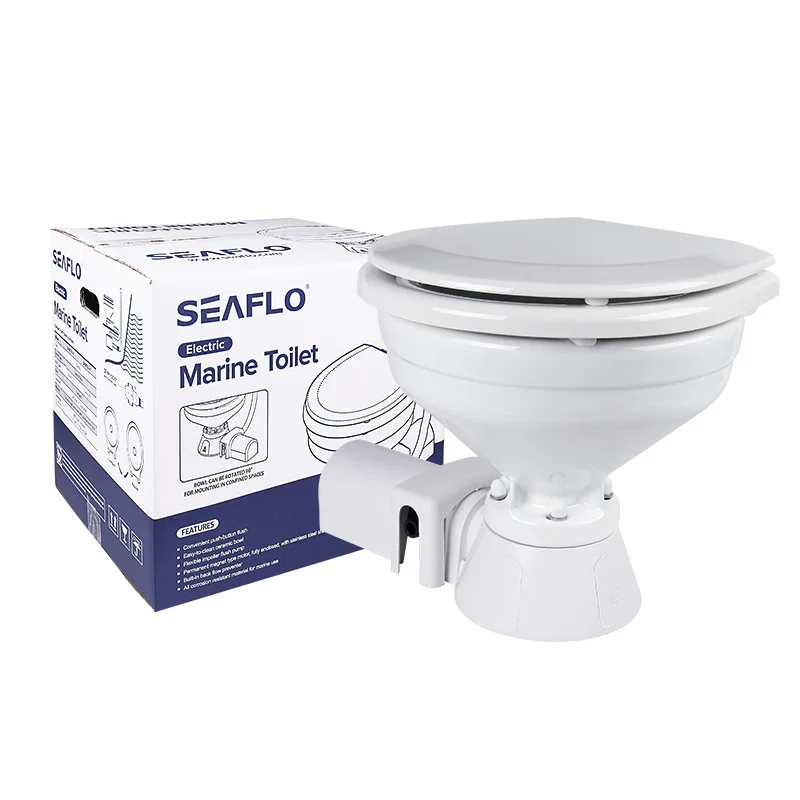 SEAFLO Easy to Clean Electric Toilet marine customized 12v 24v boat toilet