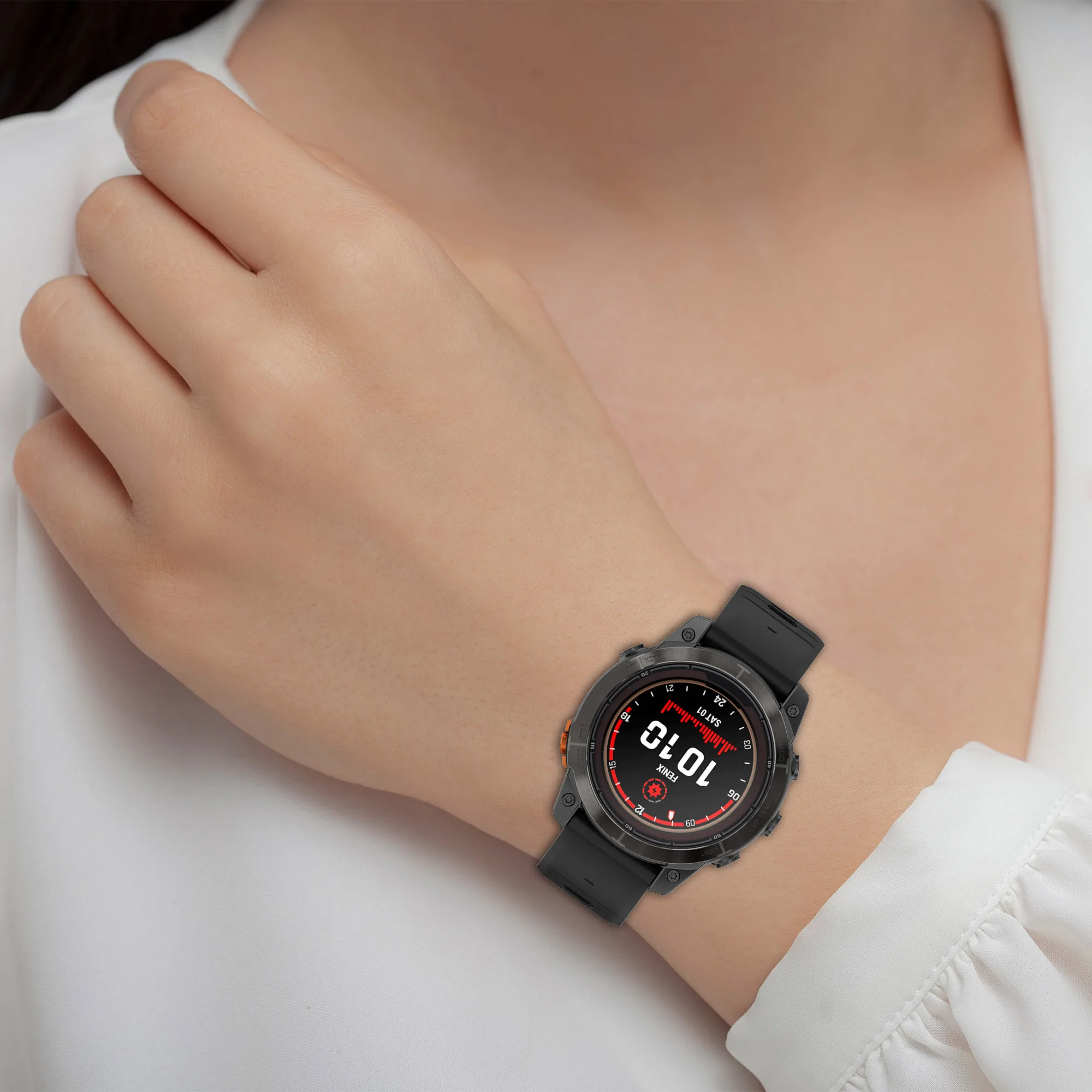 Двойной цветной мягкий силиконовый ремешок для Garmin Fenix7x Pro спортивный резиновый браслет Epix умный часов