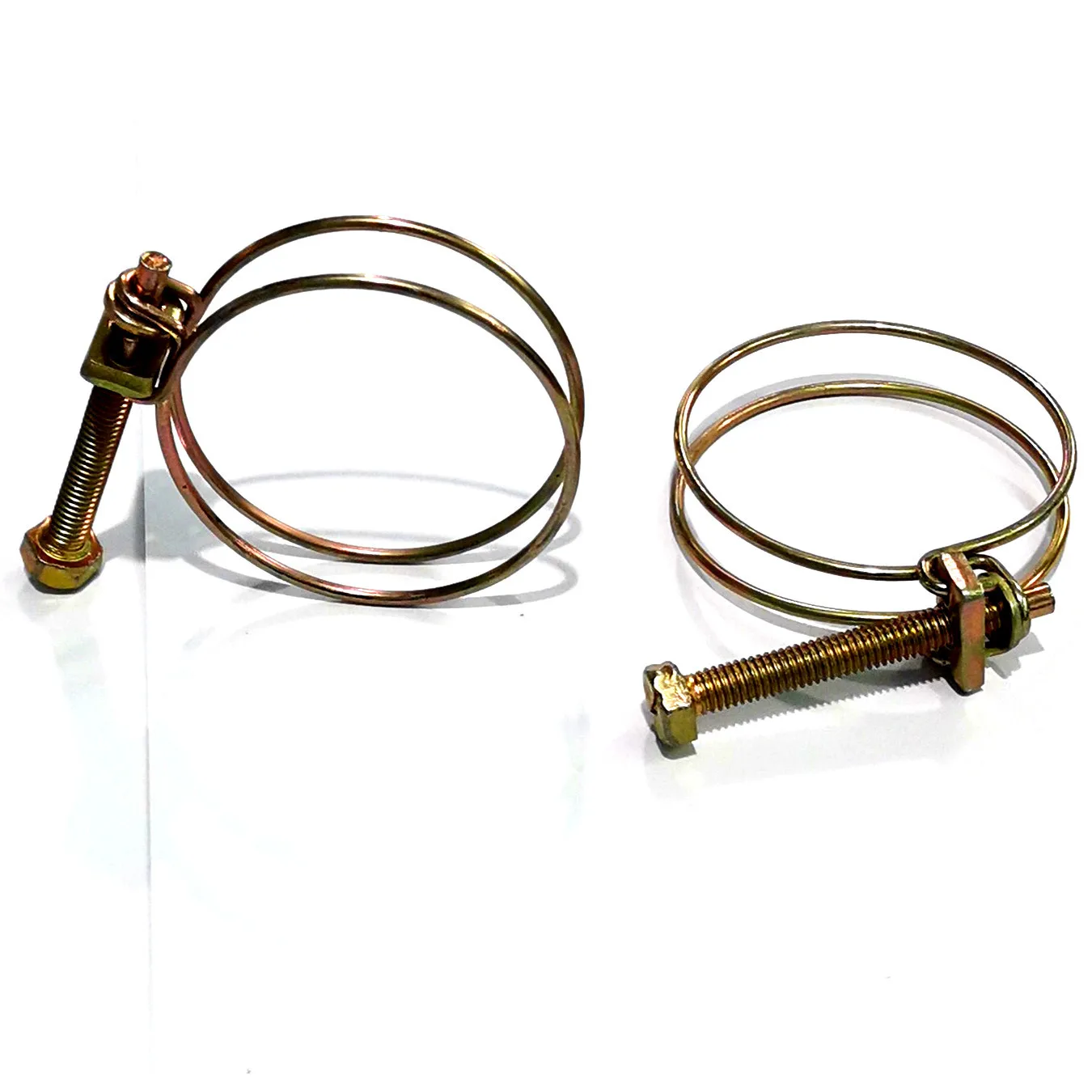 Double wire hose hoop Galvanized hose clamp steel hoop galvanized steel wire card