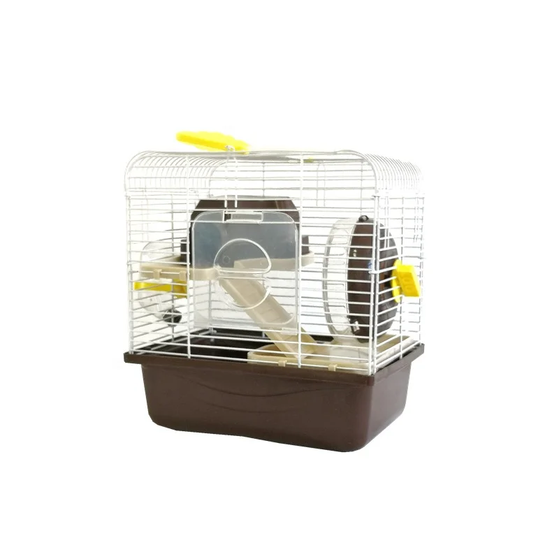 Golden silk bear cage Luxury villa hamster house supplies toys three tiers of small manor cage
