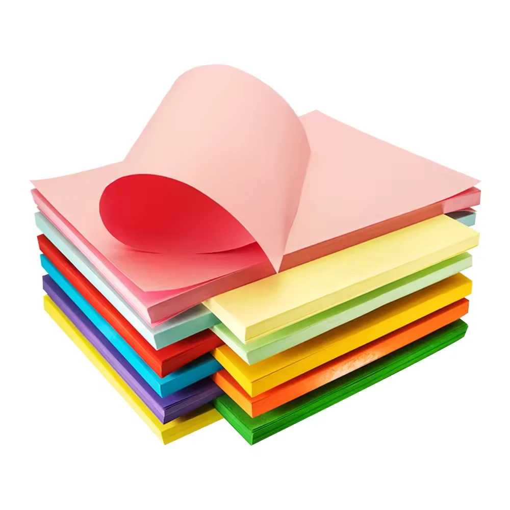 Colour Wrap Cardstock Copy Paper A4 80 Gsm 500 Sheets Wholesale Colorful A4 Paper 75gsm A4 Size Paper Craft Cardboard PE Coated