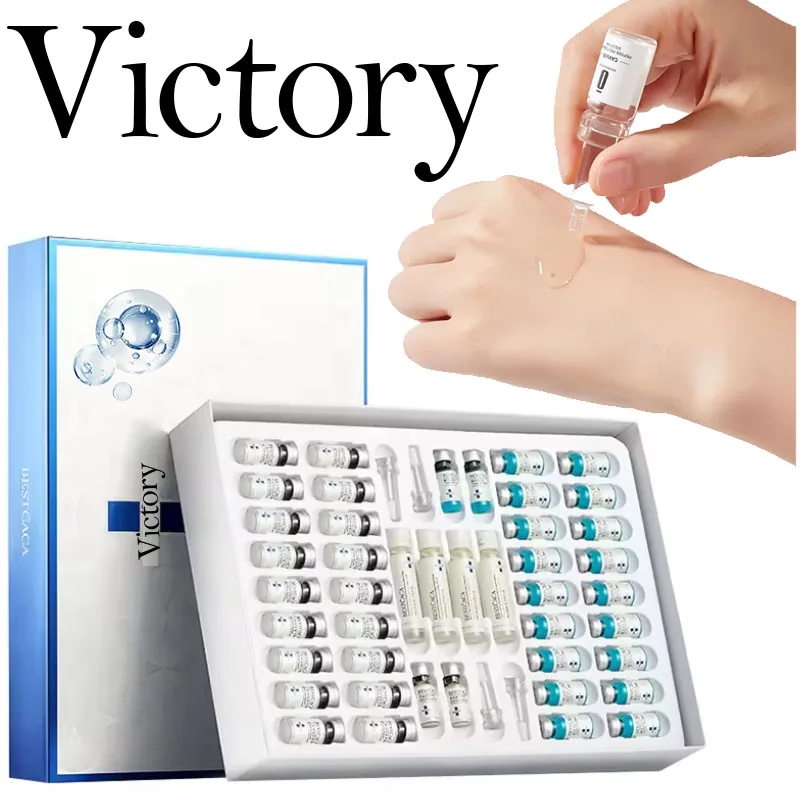 Private Label Whitening Remove Spots Remove Acne Caviar Peptide Protein Freeze-dried Powder Egf Microneedling Serum Kit