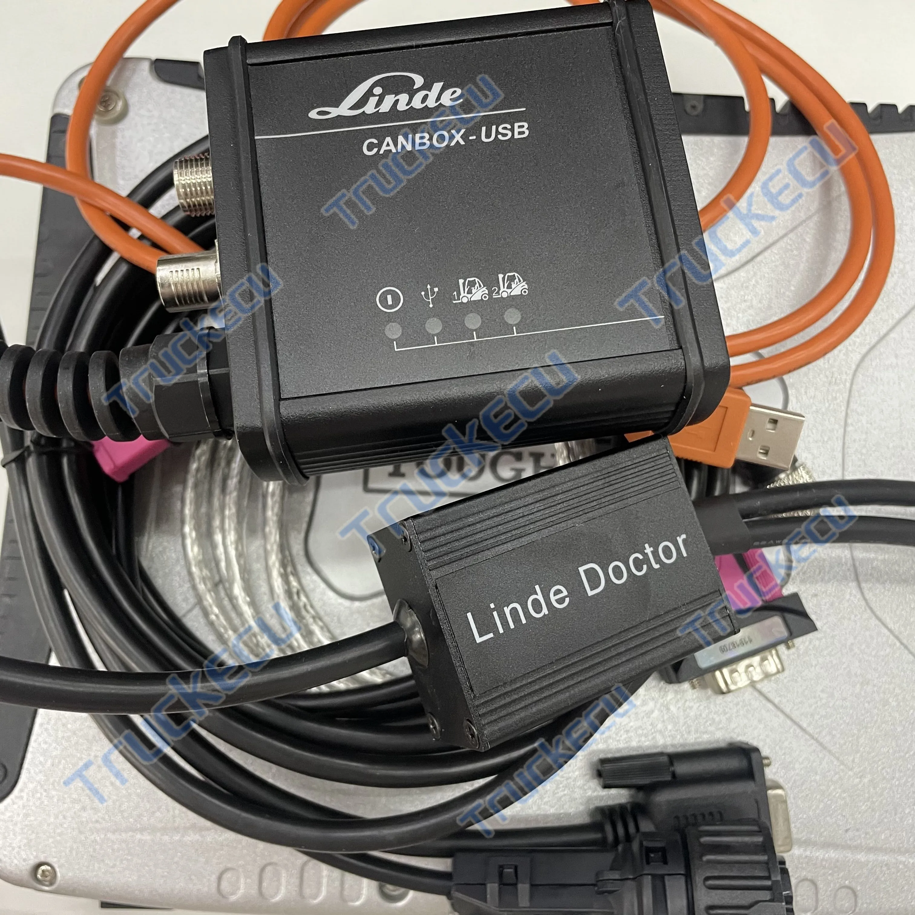 Toughbook CF19 laptop original forklift truck diagnostic tool for linde canbox linde BT diagnostic Cable pathfinder Lsg LTD2