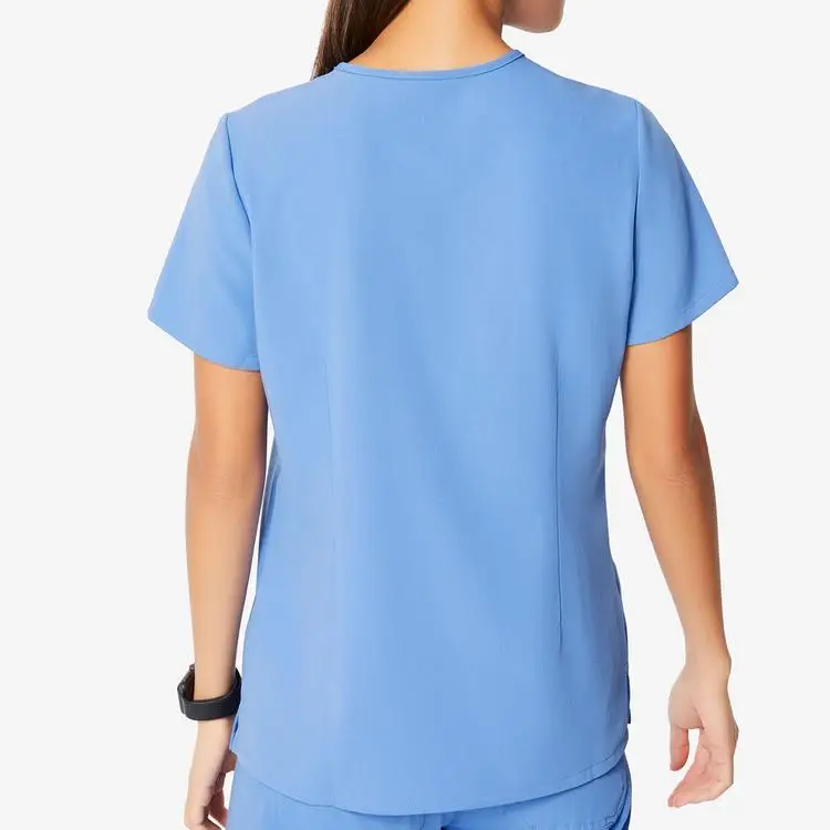 Лидер продаж больничная Униформа с V-образным вырезом медицинские скрабы для медсестры комплекты униформы коротким рукавом топы джоггеры синие брюки униформа