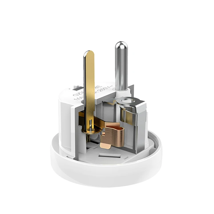 Wonplug China/austraila to Euro Schuko Plug Adapter Adapter Schuko Converter Plug Korea Germany Plug with Socket Full Brass 250V