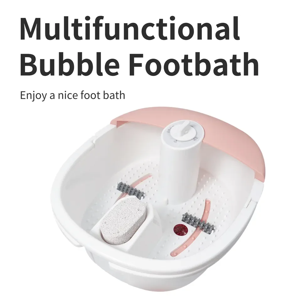 2023 Foot Spa Bath Massager with Heat Bubbles and Vibration Massage Bubble foot bath bucket Collapsible Foot Bath