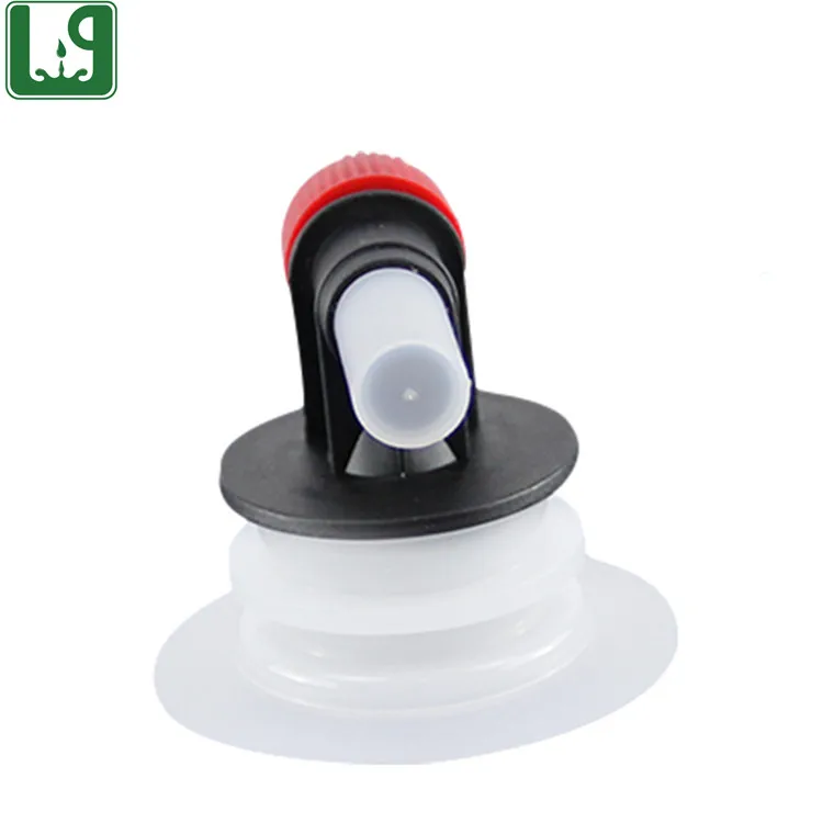 LEQUN supply plastic spout gland with tube connection for soy sauce bags in box