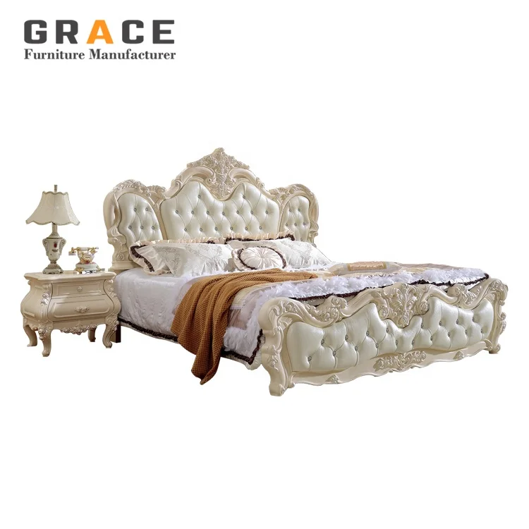 Z912 white vip egyptian bedroom parts furniture set
