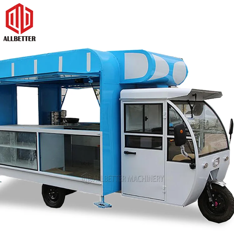 Мини-фургон для приготовления еды Tuk Coffee Van электрический грузовик трехколесный велосипед мороженого тележка продажи