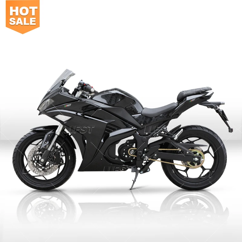 china best sell racing e-motorcycle 3000w engine 72v32A battery 80km/h fast e-motor double disc brake electric motorcycle
