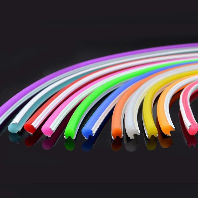 Delivery fast 50m/100m package pure silicone 6mm 8mm  12mm led neon flex silicone cover led strip light for store logo