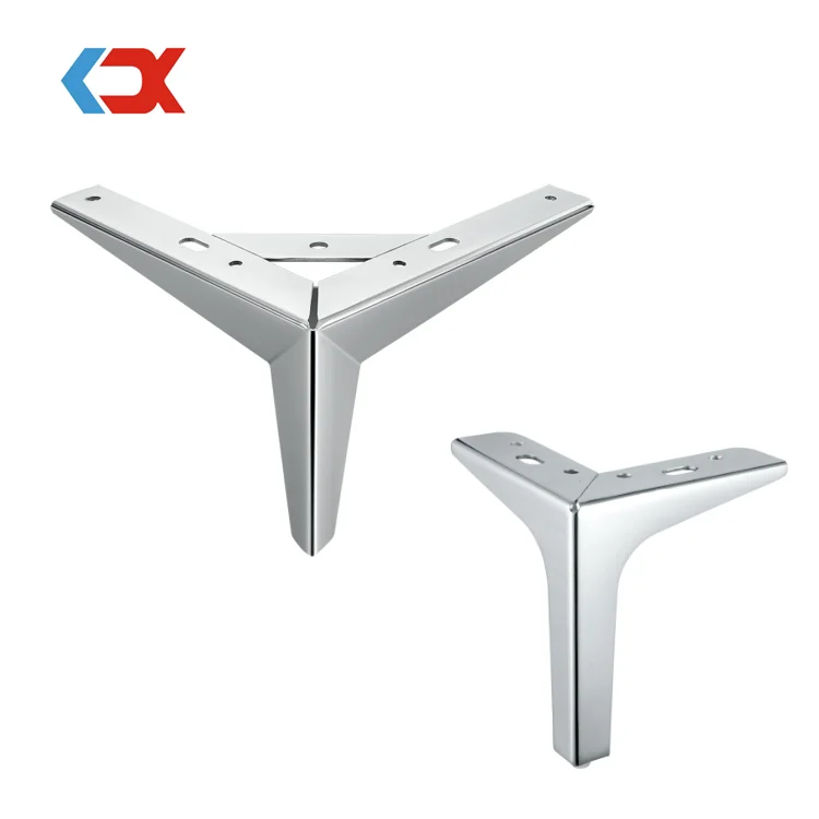 Wholesale Y Shape Luxury Brass Metallic Chrome Bed Feet Metal Furniture Leg Hardware Sofa Legs for Furniture Sideboards Feet