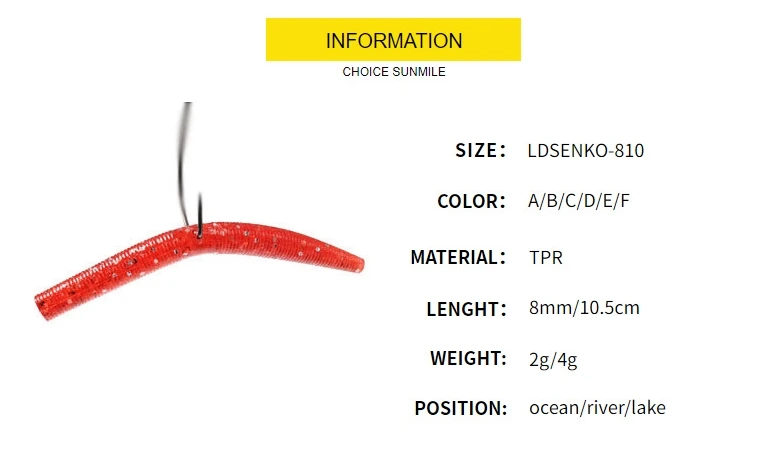 CASTSOON Newbility 8cm/2g  10.5cm/4g Glitter Fluorescent Soft Plastic Lures Bass Fishing Senko Grubs Worm Bait Fishing Lure