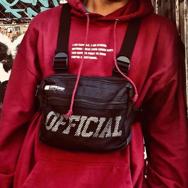 
Sport Waterproof Nylon Black Men Women Custom Unisex Oem designer cross fashion chest bag 