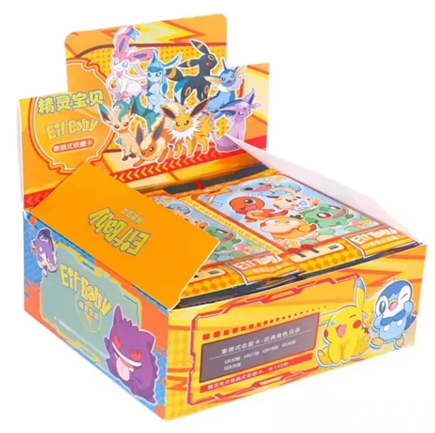 Wholesales  Mika Eif Baby Pokemones Anime Cartoon Gold Venusaur Pokemoned Card Metal Poke Mon for Children Game Cards