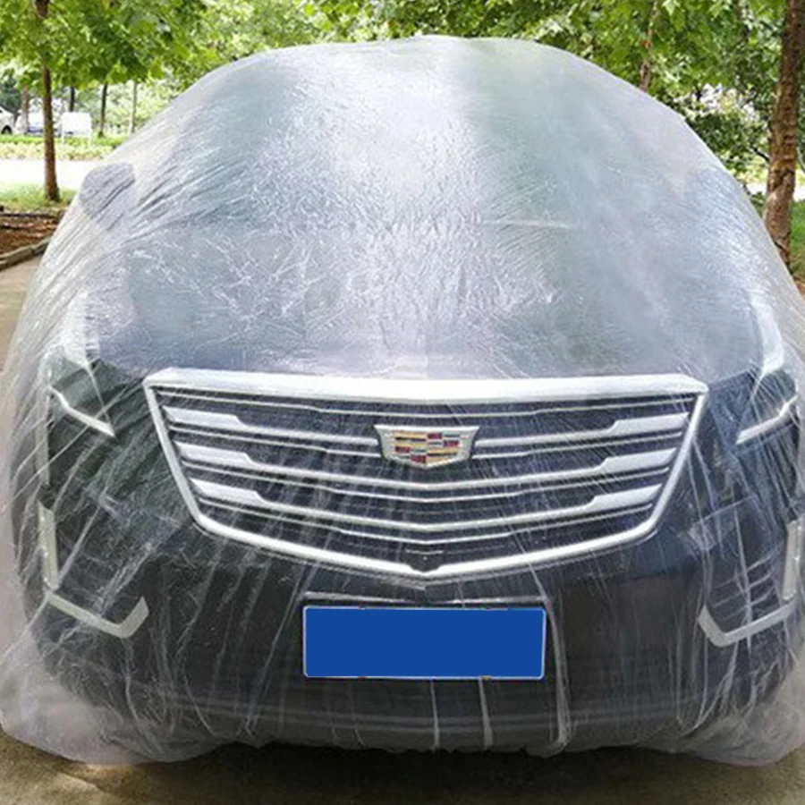 Высококачественная простая в использовании одноразовая прозрачная Пылезащитная Водонепроницаемая полиэтиленовая Защитная крышка для автомобиля SUV