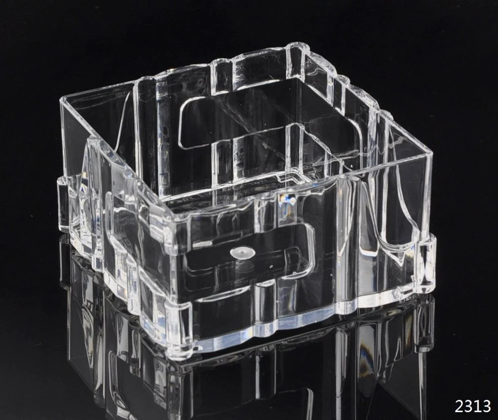 
clear 100% acrylic tray pen holder square desktop organizer 