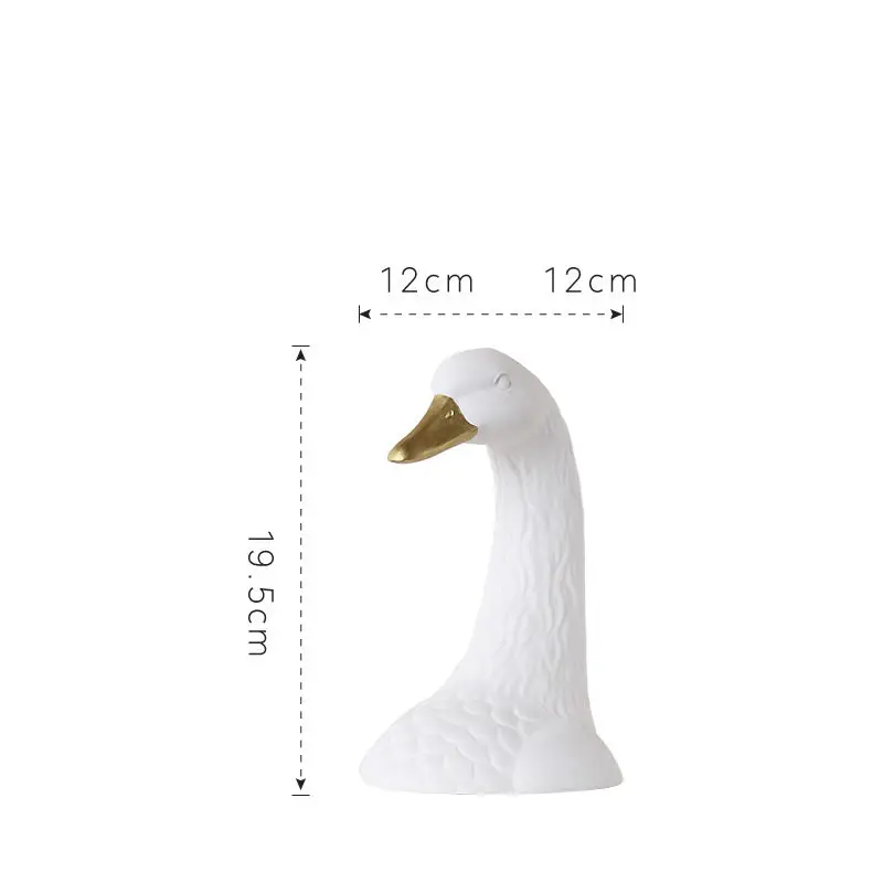 luxury golden elk head rabbit head swan head decorative vase