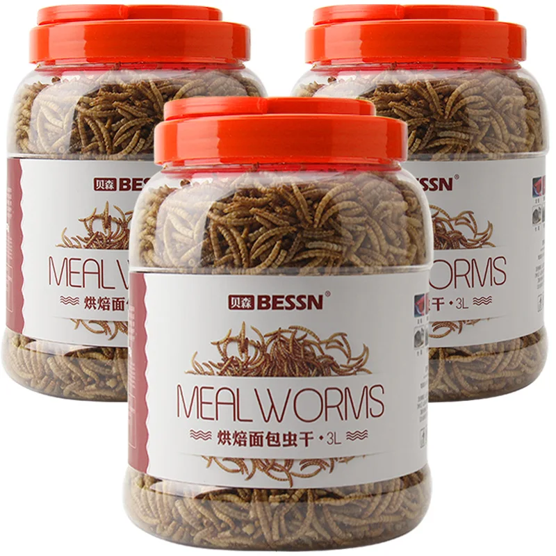 
BESSN manufacturers direct sale high protein big size baked mealworms fish food 
