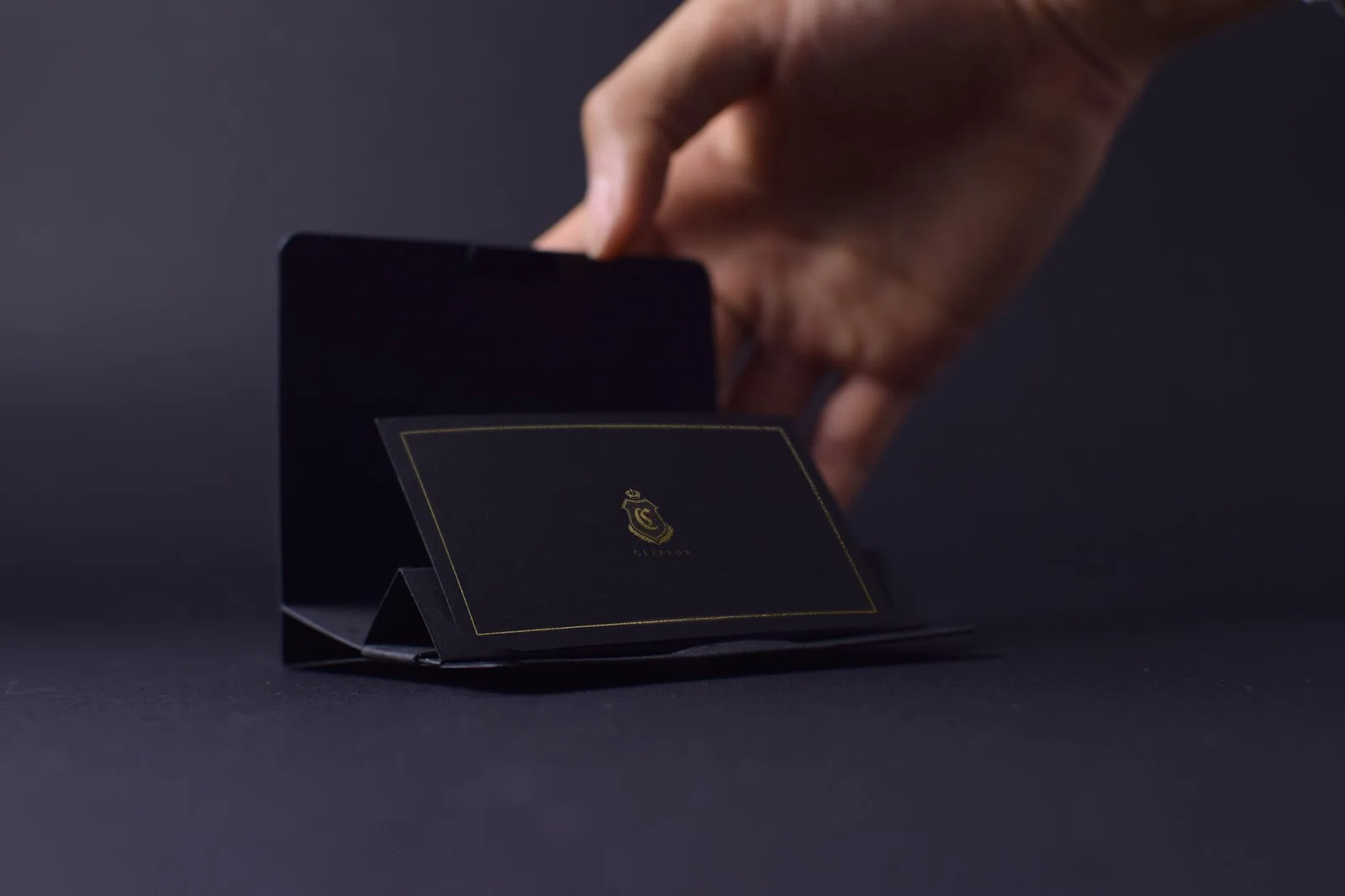 Sobres Black Small Gift Card Hotel Key ID Card Holder Mini Paper Envelope VIP Credit Card Custom Logo Foldable Envelope Boxes