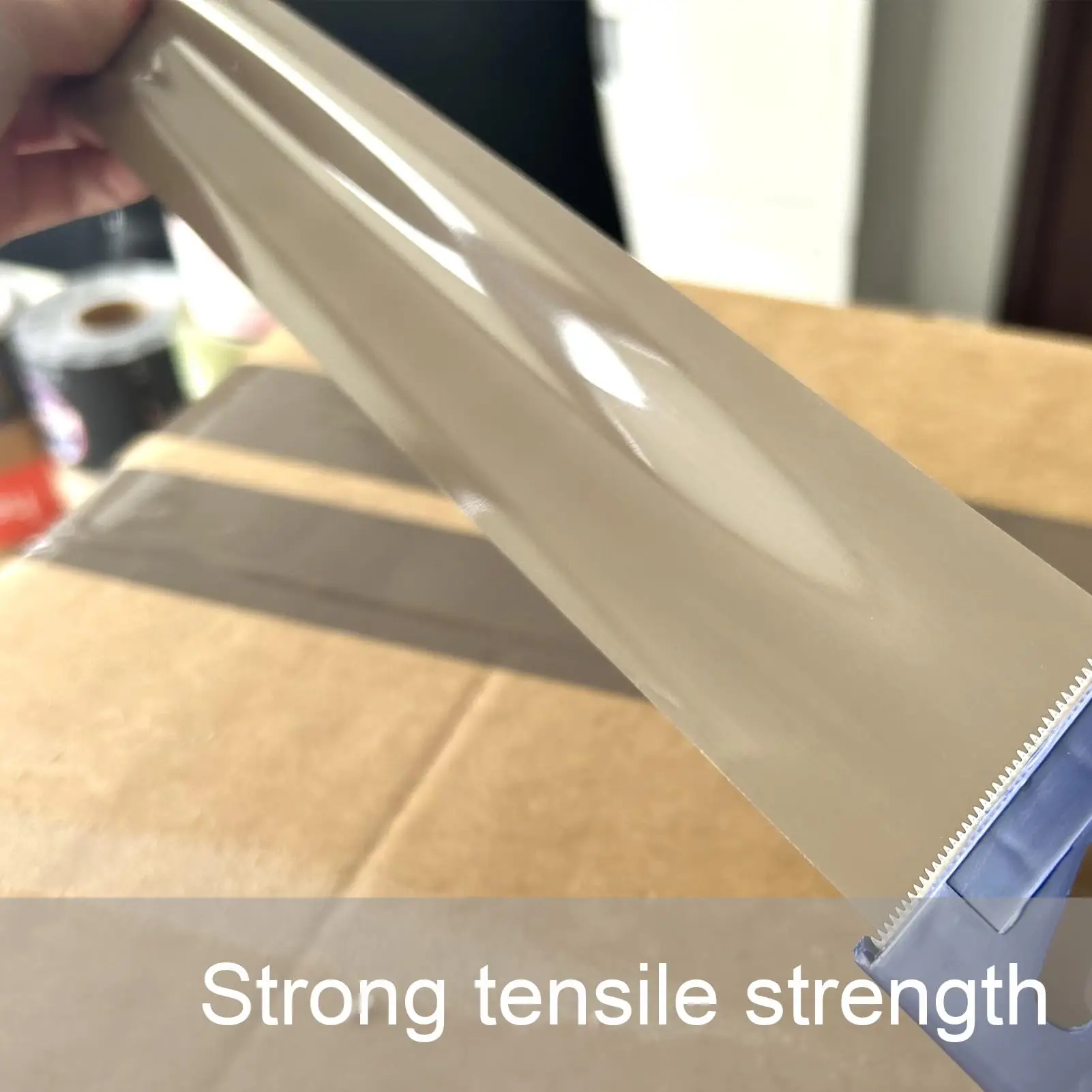 Pack of 6 branded custom super transparent opp shipping tape clear packing tape bopp tape jumbo roll  for sealing cartons box