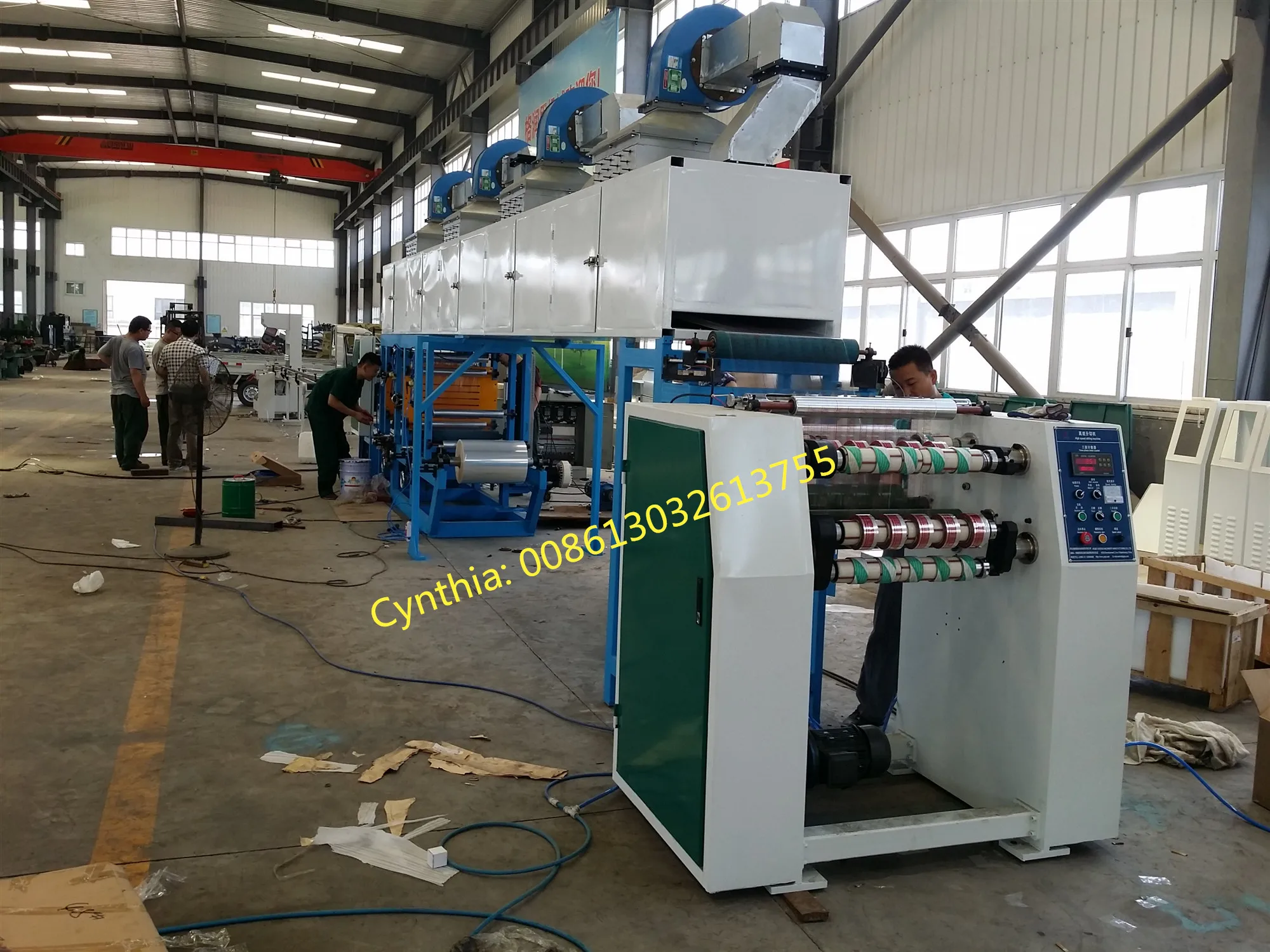 adhesive bopp cello tape coating making machine with low price and high efficiency
